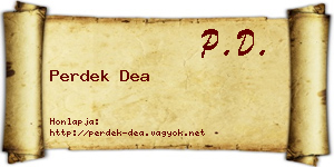Perdek Dea névjegykártya